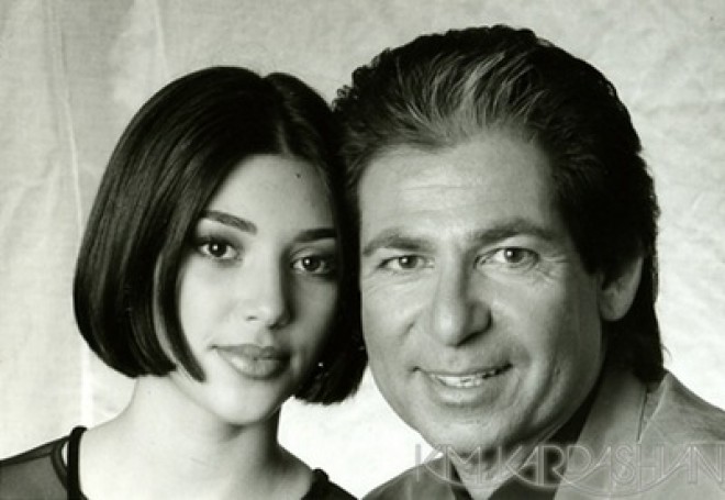 Роберт Кардашьян с дочерью Ким.
